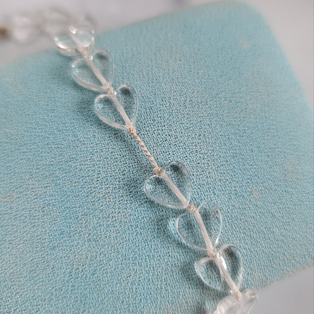 14K GF Quartz Heart Beaded Necklace - Picture 8 of 10